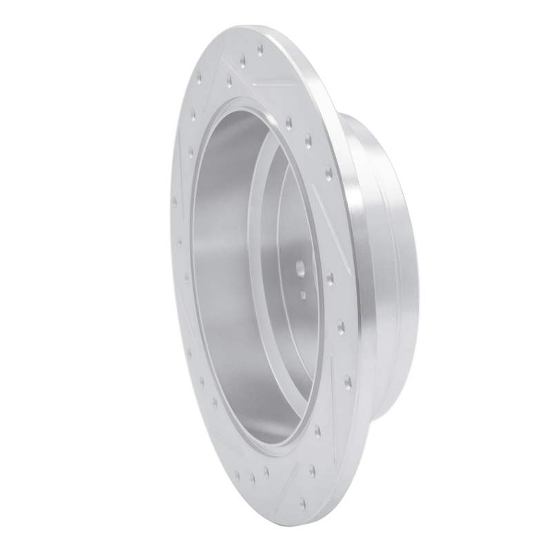 Honda Odyssey Brake Rotor (1) - Rear Right - R1 Concepts - Drilled & Slotted - Silver - `02-`04